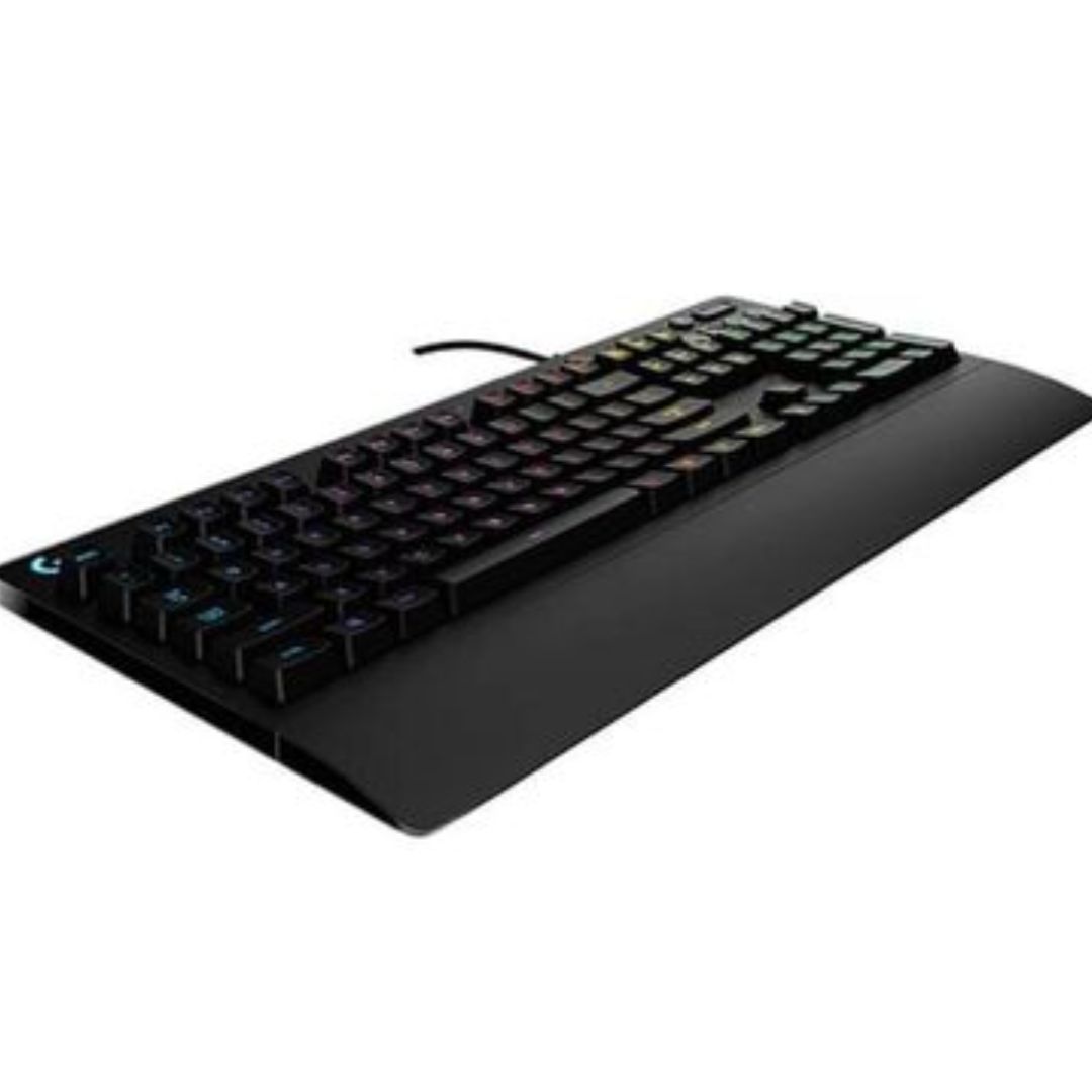 Logitech G213 Prodigy RGB Gaming Keyboard, 16.8 Million Lighting Colors Mech-Dome Backlit Keys Dedicated Media Controls Spill-Resistant Durable