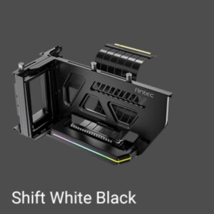 Antec RGB Adjustable Shift PCI Vertical GPU Bracket PCI-E 4.0 Riser Cable Black (190mm) for 4090  7900 XTX Cards. E-ATX, ATX, Case. 4 PCI required