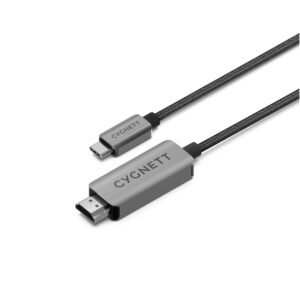Cygnett Unite 8K USB-C to HDMI Cable (2.5M)-Black(CY4545CHDMI),Works with MacBook/Windows PC/Laptops/Chromebook,Ultra-HD Resolution 8K(60Hz)/4K(120Hz)