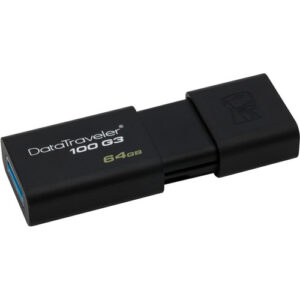(LS) Kingston 64GB USB3.0 Flash Drive Memory Stick Thumb Key DataTraveler DT100G3 Retail Pack 5yrs warranty