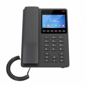 Grandstream GHP631 Desktop Hotel Phone, 3.5" Color LCD, PoE, Black