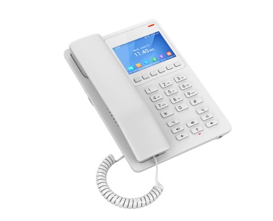 Grandstream GHP631W Desktop Hotel Phone, 3.5″ Color LCD, PoE, Dual-band WiFi 6, Black