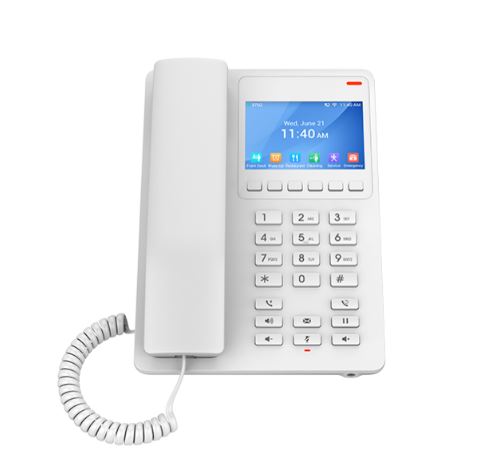 Grandstream GHP631W Desktop Hotel Phone, 3.5" Color LCD, PoE, Dual-band WiFi 6, Black