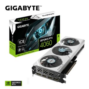 Gigabyte nVidia GeForce RTX 4060 EAGLE OC ICE-8GD GDDR6 Video Card, PCI-E 4.0, 2505 MHz Core Clock, 2x DP 1.4a, 2x HDMI 2.1a*2