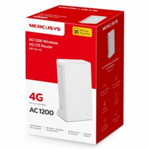 Mercusys MB130-4G AC1200 Wireless Dual Band 4G LTE Router, up to 150 Mbps, Dual Band 1200 Mbps WiFi