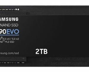 Samsung 990 EVO 2TB PCIe Gen4/5 NVMe SSD 5000MB/s 4200MB/s R/W 700K/800K IOPS 1200TBW 1.5M hrs V-NAND TLC AES 256-bit Encryption 5yr wty
