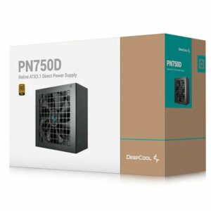 DeepCool PN750D 750W 80+ Gold Certified Non-Modular ATX Power Supply (Direct Cable) 120mm Fan, Japanese Capacitors,  DC to DC, ATX12V V3.1, 100,000 MT
