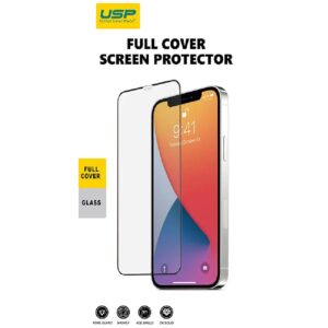 USP Apple iPhone 12 Mini Tempered Glass Screen Protector Full Cover - 9H Surface Hardness, Perfectly Fit Curves, Anti-Scratch