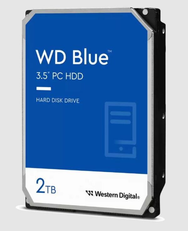 Western Digital WD20EARZ WD Blue PC 2TB SATA Desktop Hard Drive 3.5-inch 5400 RPM CMR 64MB Cache 2-Year Limited Warranty